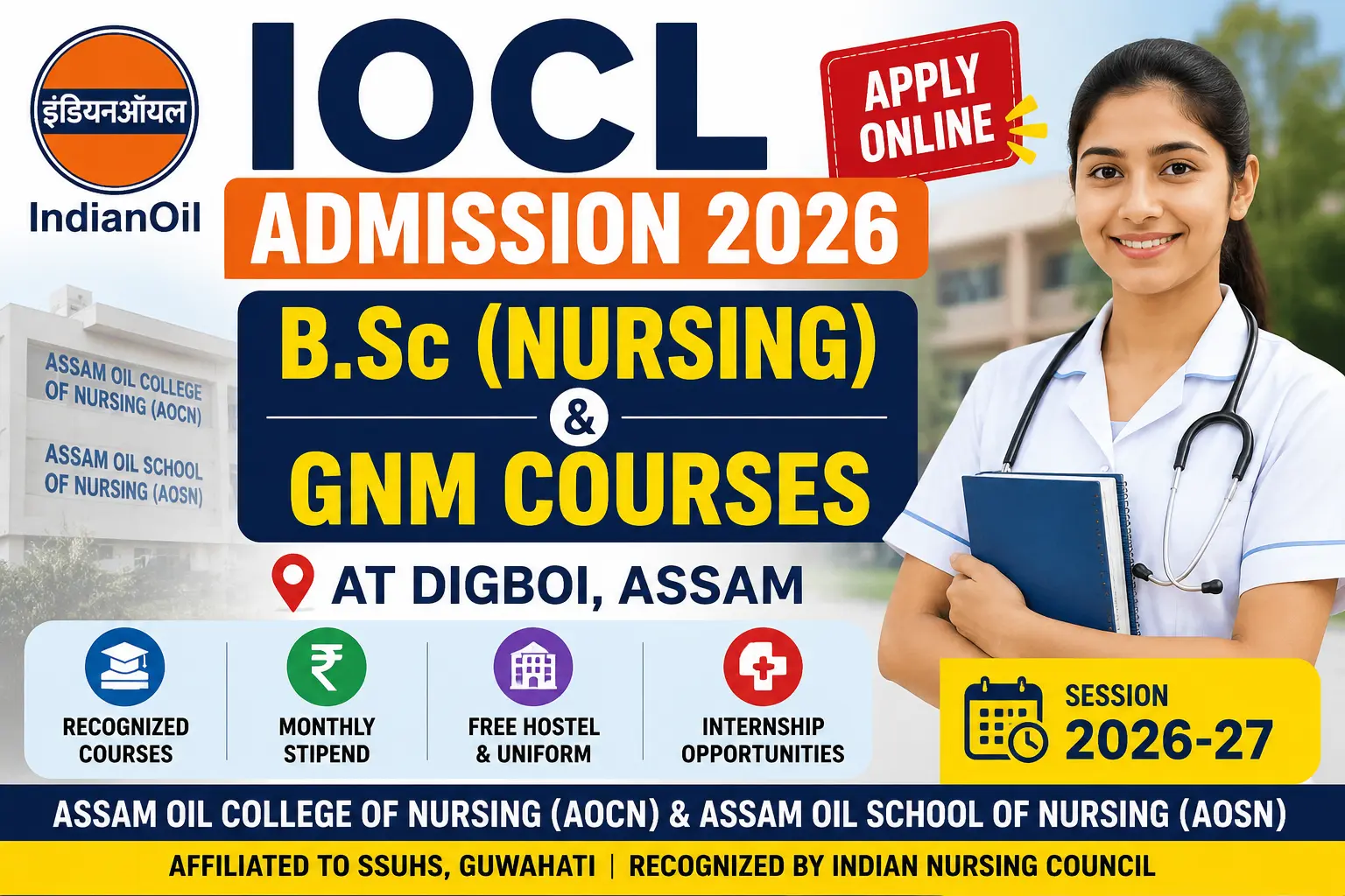 IOCL Nursing Admission